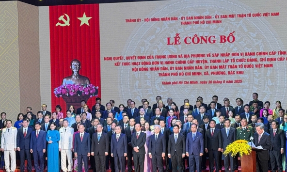 TP.HCM công bố bộ máy chính quyền mới sau sáp nhập.