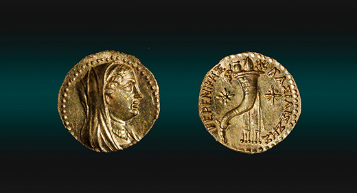 Israel phát hiện đồng tiền vàng 2.200 năm tuổi khắc hình Nữ hoàng Hy Lạp