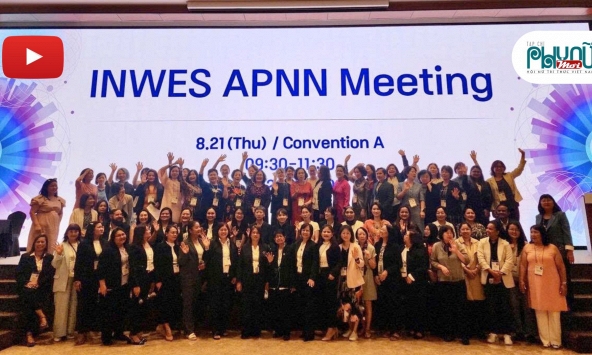 Tiết mục biểu diễn nhiều cảm xúc của đoàn Việt Nam tại tiệc chia tay INWES-APNN 2025.