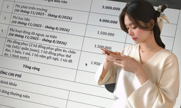 Bảng học phí gần 75 triệu của một em bé 6 tháng tuổi gây chú ý