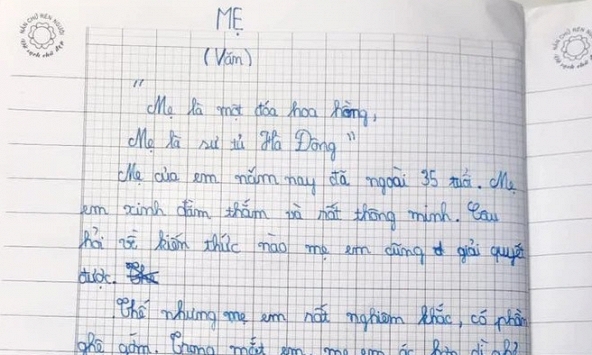Học sinh tiểu học viết văn tả mẹ 'ác hơn dì nghẻ' khiến dân mạng cười đau bụng, đoạn kết mới là đỉnh cao