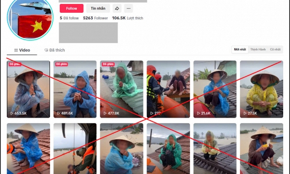 Dùng AI giả mạo clip người dân miền Trung khóc kêu cứu thương tâm trên nóc nhà: Quá phẫn nộ!