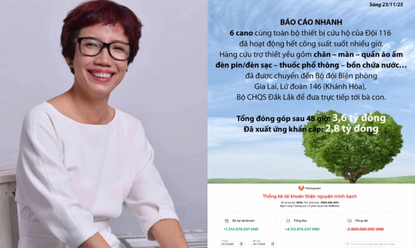 Mẹ Thiện Nhân và hành trình cứu trợ người dân vùng lũ