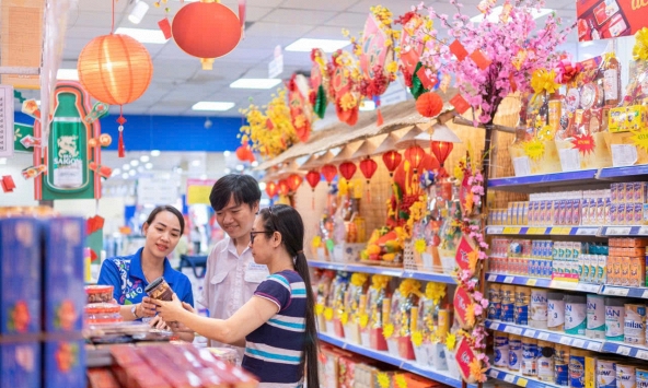 Giỏ quà Tết giá từ 99.000 đồng lên kệ sớm, chiết khấu đến 32% hỗ trợ người tiêu dùng 