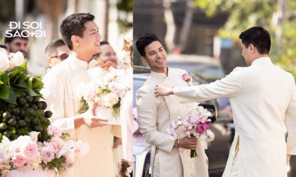 Hiếu Nguyễn sáng rực trong dàn bê tráp đám cưới Tiên Nguyễn, 1 hành động với anh rể nói lên tất cả