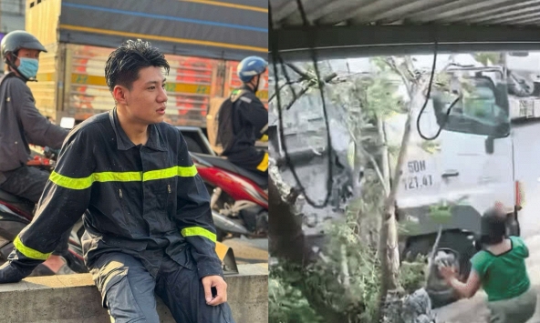 Nguyễn Mai Thi - chàng lính cứu hỏa liều mình cứu nữ sinh 17 tuổi trước mũi xe container mất lái