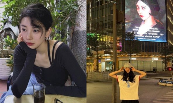 'Tình đầu quốc dân' Suzy xả ảnh xinh tươi ngút ngàn ở Việt Nam, check-in màn LED làm vạn fan nức lòng