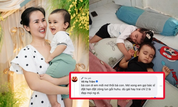 Võ Hạ Trâm kể chuyện thai mộng thấy 'quý tử', dân tình chưa kịp mừng đã cười ngất vì màn “chốt hạ” nhanh gọn của mẹ 2 con