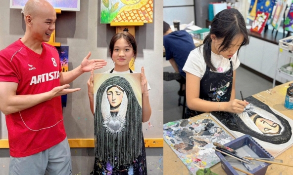 Con gái Phan Đinh Tùng: Mới 12 tuổi đã giành giải Nhất cuộc thi vẽ, tác phẩm được trưng bày tại bảo tàng danh giá nhất hành tinh