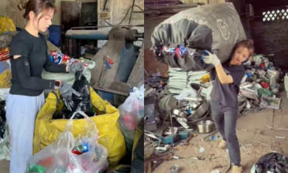 Bất ngờ với thân phận thật của cô gái 26 tuổi thu gom đồng nát kiếm 3 triệu/ngày 