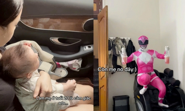 Gần 2 triệu người 'xúc động' với hình ảnh người dì buộc phải trưởng thành sơm, trông cháu để mẹ bé còn... đi giải cứu thế giới