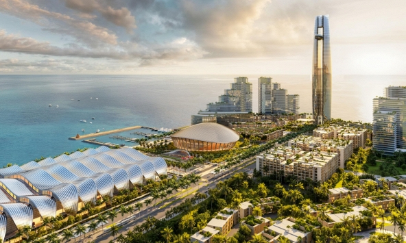 Thi công thần tốc giữa đảo Ngọc: Siêu tổ hợp APEC Phú Quốc dần thành hình