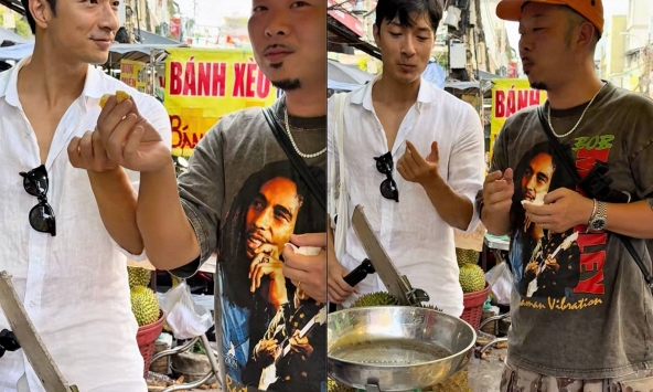 Ăn thử sầu riêng Việt Nam, khách Nhật làm ngay động tác khiến dân mạng đòi giữ lại, không cho về nước