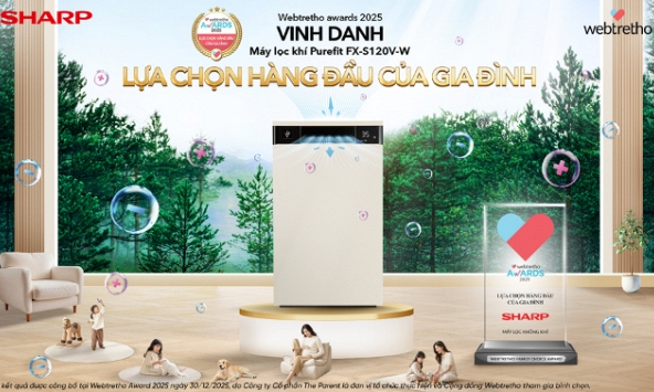 Sản phẩm Sharp được vinh danh Lựa chọn hàng đầu của gia đình, khẳng định vị thế thương hiệu được tin dùng từ cộng đồng gia đình Việt