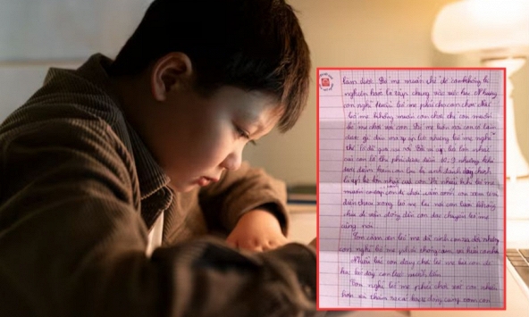 Bức thư cậu bé ở Hà Nôị khiến nhiều người giật mình: 'Bố mẹ nghĩ thế là quá sai rồi... đấy chính là áp lực lớn nhất của con'