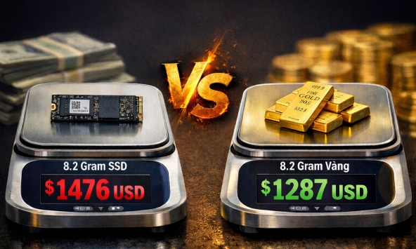 Thật không thể tin nổi: giờ SSD còn đắt hơn cả vàng - tất cả là tại AI