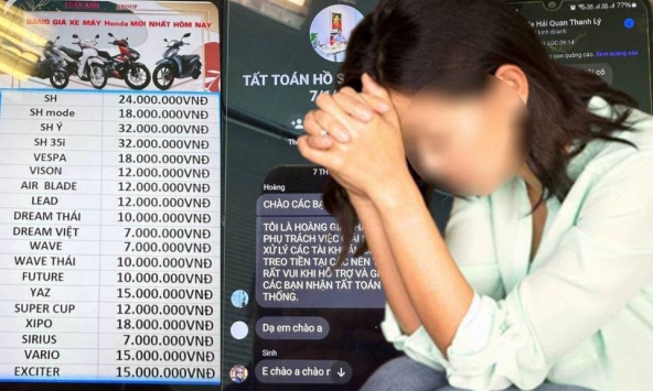 Nhấp vào đường link 'thanh lý xe của Cục Hải quan' mua SH Mode giá 18 triệu, người phụ nữ Hà Nội mất trắng hơn 100 triệu trong tài khoản