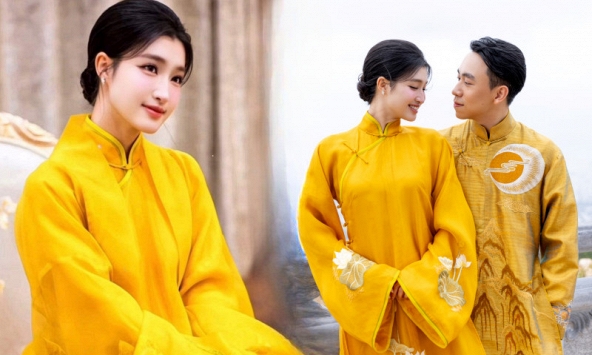 Nhan sắc 'thần tiên tỷ tỷ' của Phương Nhi trong lễ Hằng thuận: Vì sao nàng dâu hào môn lại chọn sắc vàng 'lạ' mà đầy quyền lực?