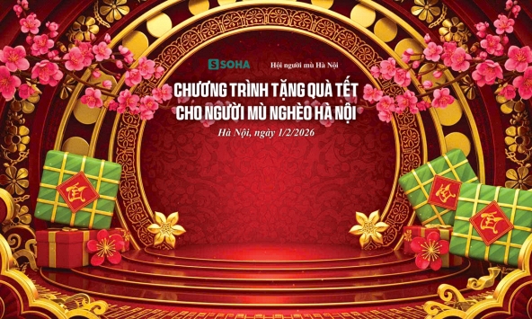 Tặng 150 suất quà Tết cho người mù nghèo, neo đơn ở ngoại thành Hà Nội