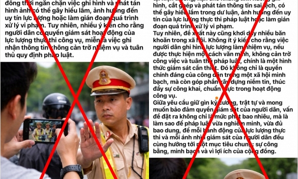 Thực hư thông tin 'xử phạt 5 triệu' với người quay clip công an giao thông làm nhiệm vụ