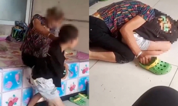 Clip ghi lại cảnh 2 bà cháu khiến nhiều người hoảng sợ: 5 người, không có ai là người bình thường cả!