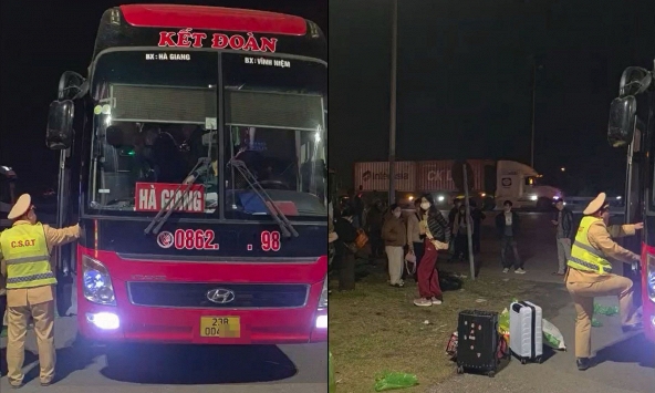 Một xe khách bị phạt số tiền ‘khủng’ - gần 200 triệu đồng ngày cận Tết