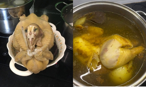 “Kiếp nạn” luộc gà cúng Giao thừa: Đầu cánh đảo lộn, da thì toác, còn cứu nổi không? 