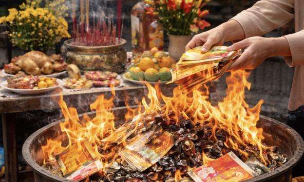 Văn khấn hóa vàng năm Bính Ngọ 2026