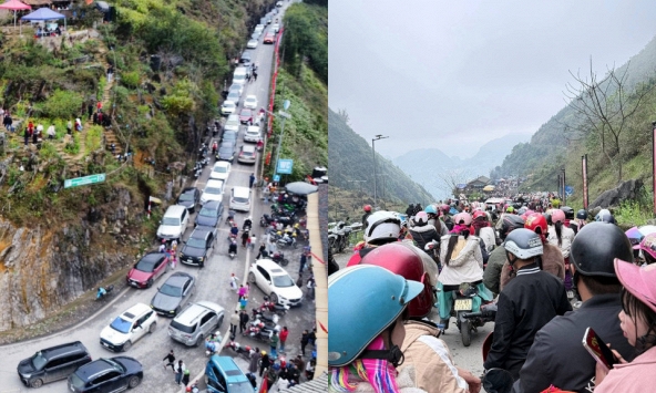 Đi chơi Tết mà cứ ngỡ đi làm giờ cao điểm, hàng loạt điểm du lịch nổi tiếng đông không kẽ hở ngày đầu năm