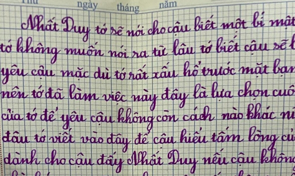 Bức thư tỏ tình của 1 nữ sinh tiểu học ở TP.HCM gây bão MXH: không tin được đây là học sinh lớp 2!