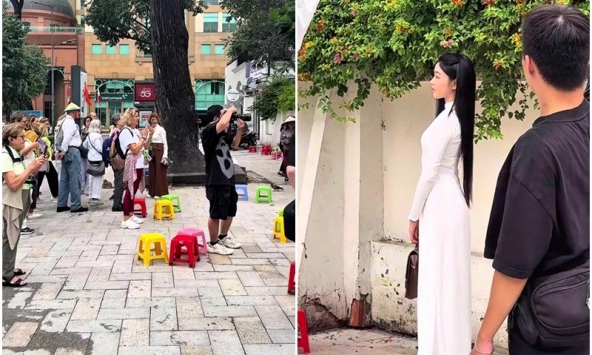 Khách Tây xếp hàng xem Lọ Lem chụp ảnh, về nước kể 'ở Việt Nam cứ đi vài bước là gặp tiên nữ'