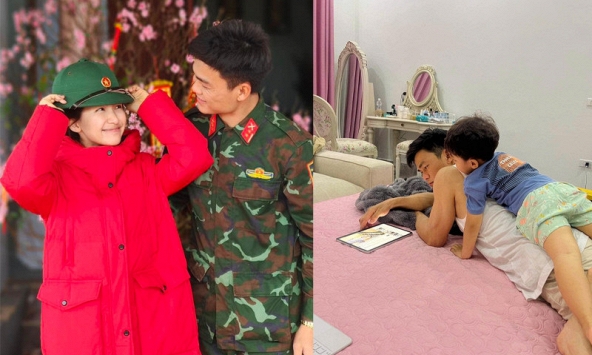 Hoà Minzy công khai hình ảnh bé Bo bên cạnh chồng quân nhân, ai nhìn cũng thấy xúc động 