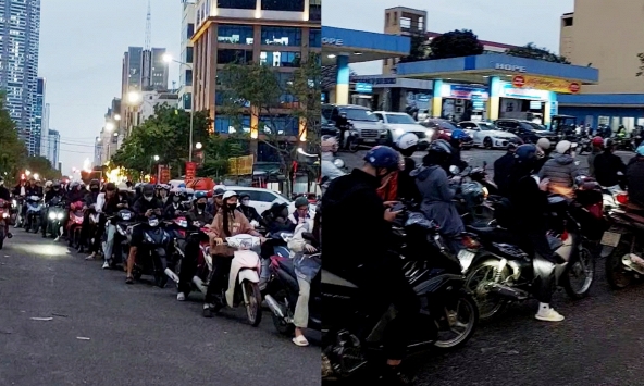 Cảnh hiếm gặp ở Hà Nội: xe xếp hàng dài chờ đổ xăng, 21 cây xăng dừng bán