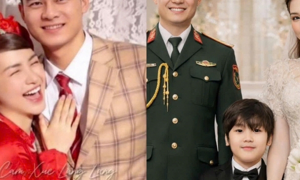 Xôn xao ảnh đám hỏi của Hòa Minzy và Đại úy Thăng Cương 