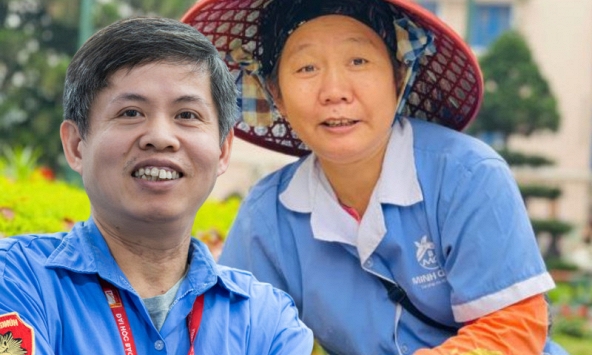 Chân dung chú bảo vệ và cô lao công hot nhất Hà Nội: Người có bằng Cử nhân nghệ thuật, người ' bắn tằng tằng' nhiều ngoại ngữ!