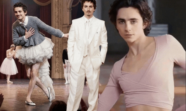 Đang bảnh trai cạnh Kylie Jenner, Timothée Chalamet bỗng mặc váy múa ballet tưng bừng, chuyện gì đây?
