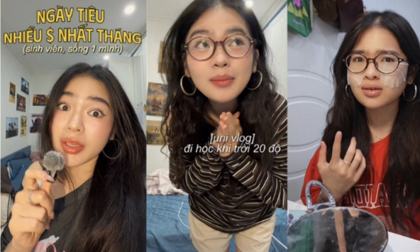 'Nàng thơ' sống một mình trong phòng trọ 3,8 triệu ở Hà Nội, nổi tiếng với loạt vlogs 'dậy từ 1h sáng để học bài' 