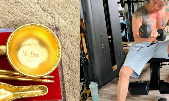 Bát, đũa, thìa vàng khắc tên chính chủ của 'ông hoàng nhạc Việt'