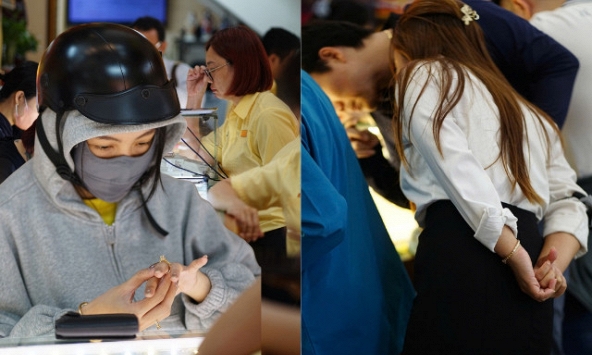 CLIP: Tranh thủ giờ nghỉ, dân văn phòng TP.HCM chạy đi mua vàng đeo cho đẹp, có người lỗ nhanh 1,1 triệu vẫn mua tiếp