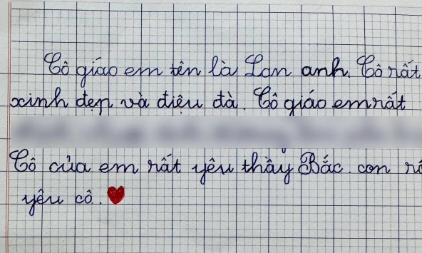 Học sinh tả cô Lan Anh 'yêu thầy Bắc', viết thêm 1 câu mà cô khoá luôn trang cá nhân!
