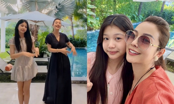 Hoa hậu Jennifer Phạm nhảy cùng con gái, gây chú ý