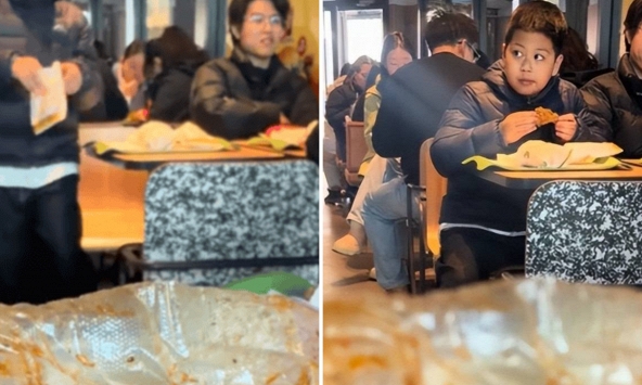 Mẹ mang đồ ăn ngoài vào McDonald's, con trai thà ngồi với người lạ chứ không ăn cùng mẹ