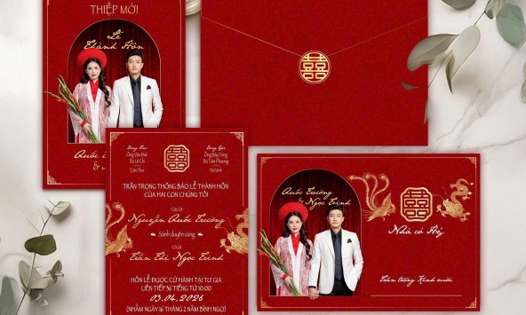 Thiệp cưới chính thức của Ngọc Trinh và Quốc Trường?