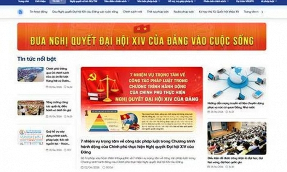 Cổng Pháp luật quốc gia - Nền tảng số đưa pháp luật đến gần người dân