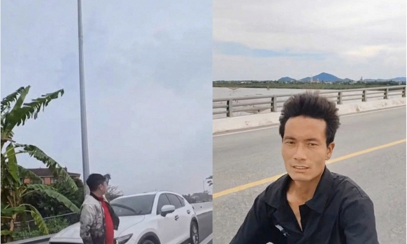 Khách Trung Quốc đạp xe nhầm vào cao tốc Bắc Nam, hoảng loạn cầu cứu người đi đường