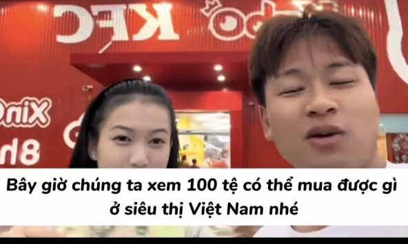 Cầm 350.000 đồng đi siêu thị Việt, khách Trung Quốc ngại ngùng xin trả lại đồ lúc tính tiền