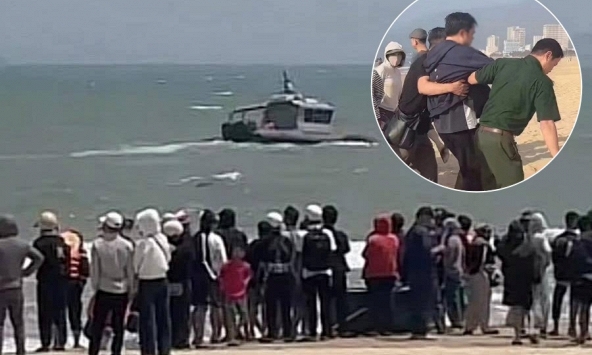 Vụ nam sinh lớp 12 mất tích khi tắm biển ở Quy Nhơn: Ngư dân đưa tàu cá thả lưới tìm kiếm, gia đình ngã quỵ trông ngóng tin con