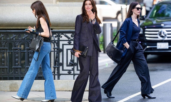 Anne Hathaway chứng minh: Diện quần càng dài, vẻ ngoài càng sang