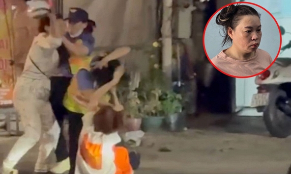 Chân dung người phụ nữ vượt rào chắn, hành hung nhân viên gác tàu ở Đà Nẵng, đã bị bắt giữ