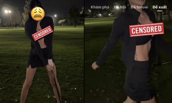 Outfit 'mặc như không' khi đi đánh golf, mỹ nhân hớ hênh lộ vòng 1 gây 'nhức nhối' 